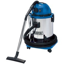 Draper 50L Wet & Dry Vacuum Cleaner With Stainless Steel Tank & 230V Power Tool Socket (1400W) (WDV50SS)