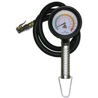 (ADTG4) Alloy Dial Tyre Inflator 10-210 psi & 0.7-15 bar, 0.85m Hose Euro Connector