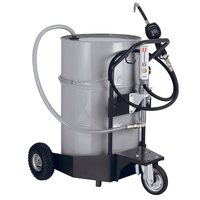 376 610 SAMOA Pumpmaster 2, 3:1 Ratio Air Operated Trolley Mounted Mobile Oil Dispenser for 205 Litre Drums