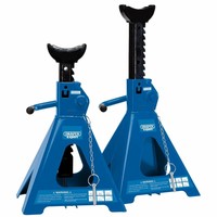 Draper Pair of Pneumatic Rise Ratcheting Axle Stands, 5 Tonne